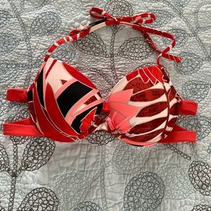 Aerie Coral‎ Brooke Swim Suit Bikini Top Size 34C